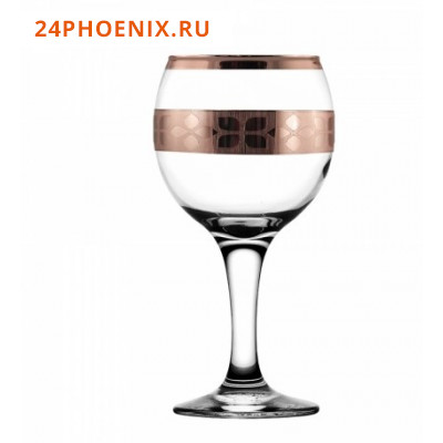 Набор бокалов для вина с рисунком "Шарм" цвет "Рубин", 6 предметов, /1/ (шт.)