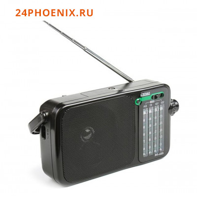 Радиоприемник "Сигнал РП-233BT", УКВ64-108МГц,СВ,КВ,бат.2*R20,220V,BT/USB/TF/AUX, 6 мм шайба