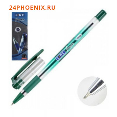 Ручка шариковая LINC "Glycer" зеленая 0.7мм 1300RF LINC {Индия}