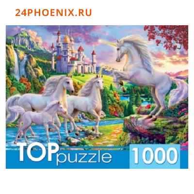 ПазлыTOPpuzzle 1000 дет. Сказочный мир единорогов ХТП1000-2177, (Рыжий кот)