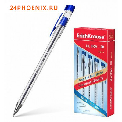 Ручка шариковая ULTRA L-20 синяя 0.7мм 13875 Erich Krause {Индия}
