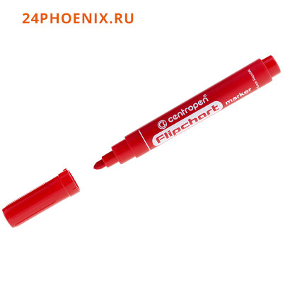 Маркер на водной основе 2.5мм Flipchart 8550/01 красный Centropen {Чехия}