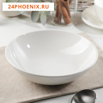 Тарелка суповая «Бельё», 750 мл, d=19,5 см, цвет белый
