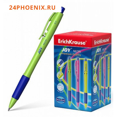 Ручка автоматическая шариковая Ultra Glide Technology JOY Neon 0.7мм синяя 43347 Erich Krause {Индия