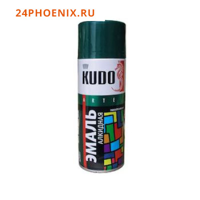 Краска-спрей KUDO темно-зеленая KU-1007 /12/
