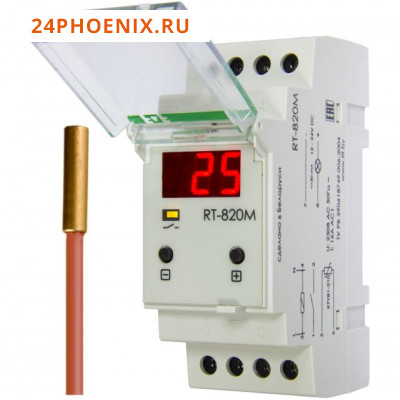 Реле температуры с дисплеем RT-820М (-25....+130С) EKF