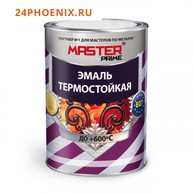 Краска термостойкая MASTER PRAME M3H02890 серебро 0.4л. /8/