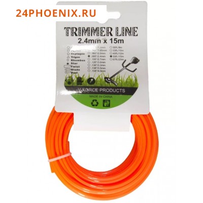 Леска  TRIMMER LINE для триммера шестигранник 3,0мм*15м /55/220/ (шт.)