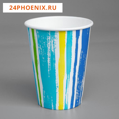 Стакан "Полоски" для холодных напитков, 300 мл, диаметр 90 мм