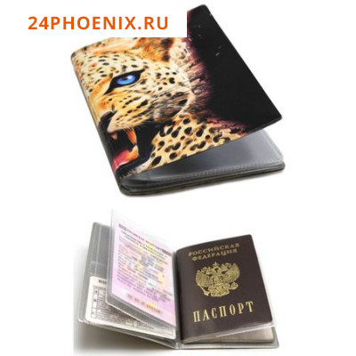 Бумажник водителя + обложка для паспорта "Лео" кожзам 2812.АП-1 ДПС {Россия}