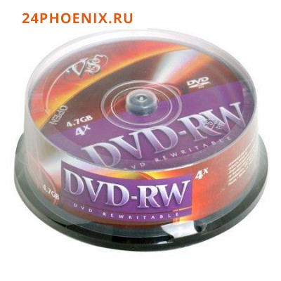 DVD-RW VS 4.7Gb 120 минут 4х 25 туба VS {Россия}