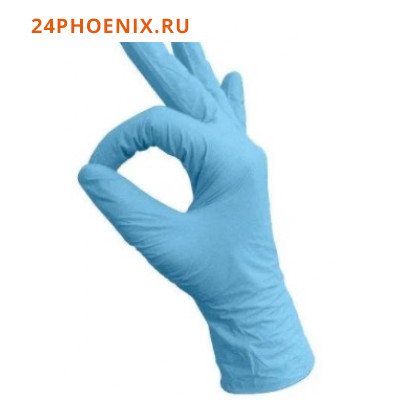 Перчатки нитриловые DG Ultra LS голубые  р-р 9 L цена за 50 пар /10/ (упак)