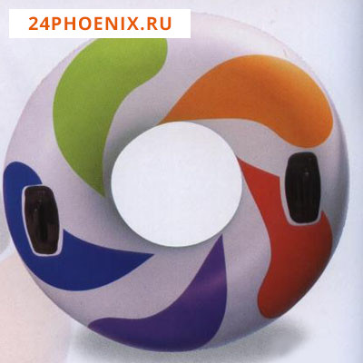 Круг Цветной вихрь с ручками 118см, INTEX 58202