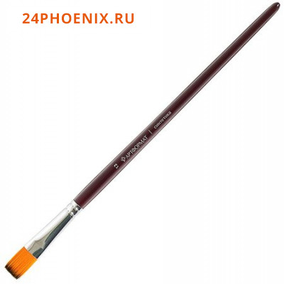 Кисть синтетика художественная №12 плоская AF15-022-12 длинная ручка, пропитанная лаком ARTформат {К