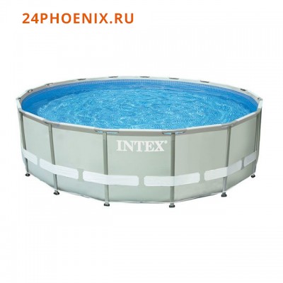 Бассейн каркасный призматический, 457х107 см, встроенный фильтр-насос, INTEX 26724