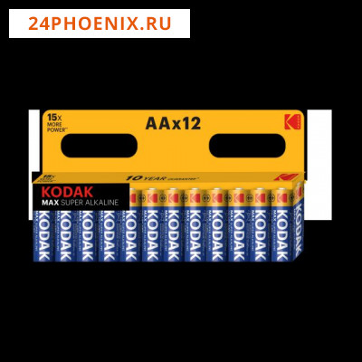 Батарейка Kodak Max LR6 пальчиковая 12шт /10/60/