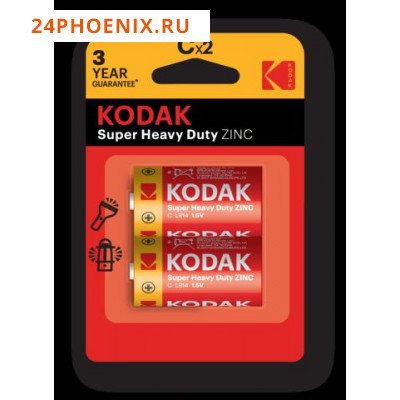 Батарейка Kodak Ехtra Heavy Duty R14 средняя 1шт.