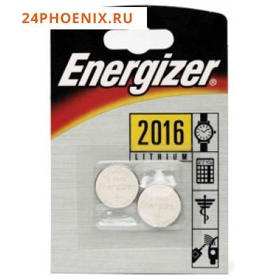 Батарейка Energizer Miniatures Lithium CR2016 FSB2 1шт. /10/