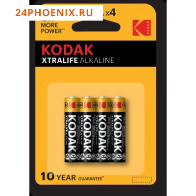 Батарейка Kodak ЕхtraLife R03 мизинчиковая 4шт. /15/150/