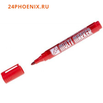 Маркер перманентный 3мм "Multi Marker" красный CPM-800 Crown {Корея}