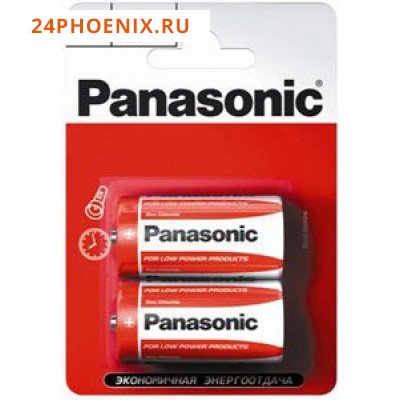 Батарейка Panasonic Zinc Carbon R14RZ/BP2 2шт. /12/60/