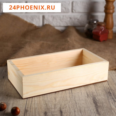 Салфетница деревянная, без покрытия, 24×11×7 см