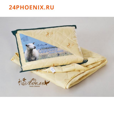 Одеяло Эконом овечья шерсть, облегченное 170*205 см, п/э арт. ОС-133 (190)