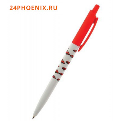 Ручка автоматическая шариковая 0.5мм "HappyClick.Красные автомобили" синяя 20-0241/18 Bruno Visconti
