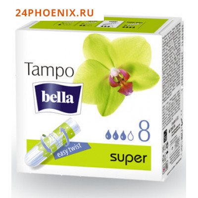 Б.Л.Тампоны БЕЛЛА premium comfort  Супер /8шт (easy twist)/SU08-016/018