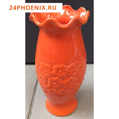 Ваза ХК декоративная, керамика, h-22см, оранжевый, арт.908 /30/