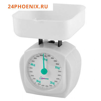 Весы кухонные механические HOMESTAR HS-3005М, 5 кг, цвет белый /24/