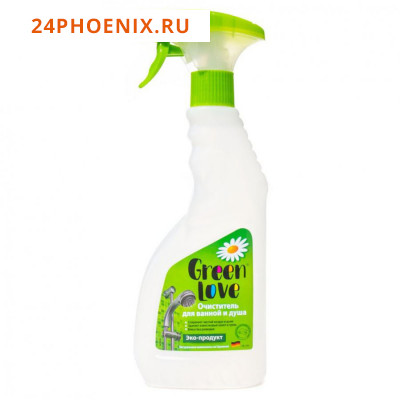 GREEN LOVE Спрей очиститель для ванной и душа 500 мл/17222