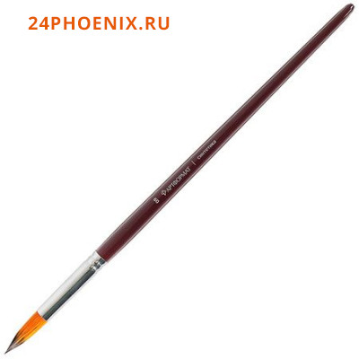 Кисть синтетика художественная № 9 круглая AF15-021-09 длинная ручка, пропитанная лаком ARTформат {К