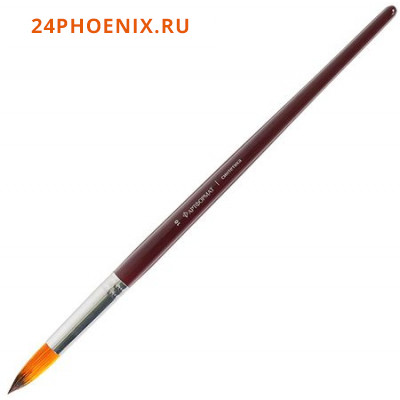 Кисть синтетика художественная №10 круглая AF15-021-10 длинная ручка, пропитанная лаком ARTформат {К