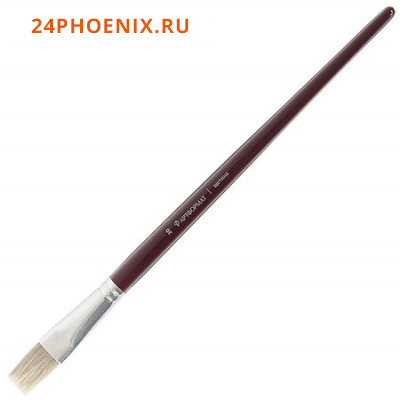 Кисть щетина художественная №20 плоская AF15-012-20 длинная ручка, пропитанная лаком ARTформат {Кита