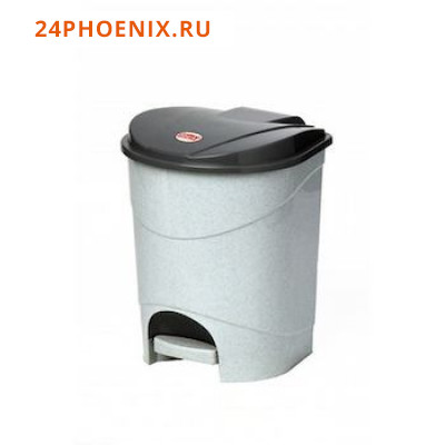 Контейнер для мусора IDEA  7л.с педалью бежевый мрамор М2890 /9/
