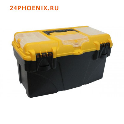Ящик инструментальный IDEA "Титан 21" с коробками черный с желтым 275*530*290 М2939 /6/