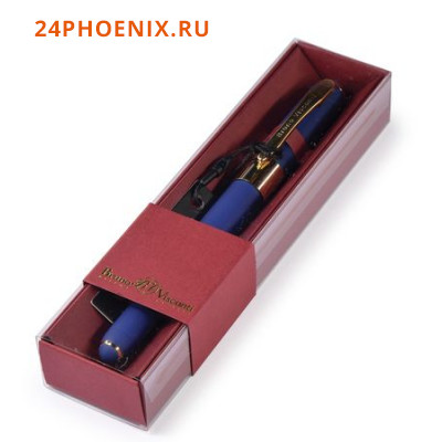 Ручка шариковая "MONACO" 0.5мм синяя в футляре (темно-синий  корпус, красная коробка) 20-0125/074 Br