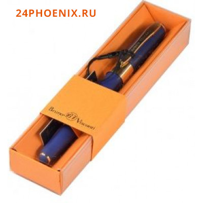 Ручка шариковая "MONACO" 0.5мм синяя в футляре (темно-синий  корпус, оранжевая коробка) 20-0125/072