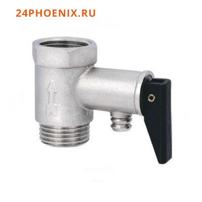 Клапан предохранительный для водонагревателя с ручкой спуска 1/2" PF/ST BS 579 /10/160/
