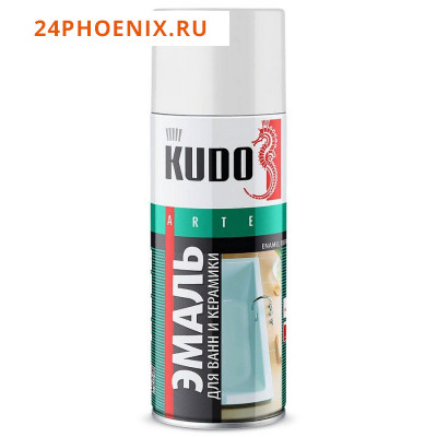 Краска-спрей KUDO для ванн белая KU-1301 /12/