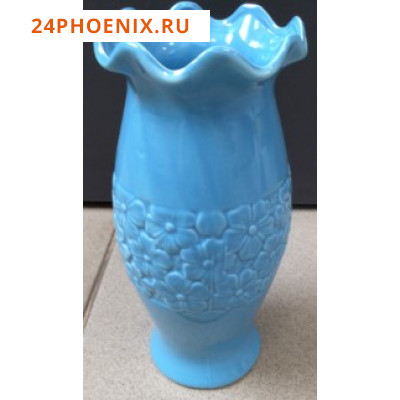 Ваза ХК декоративная, керамика, h-22см, голубой, арт.908 /30/ (шт.)