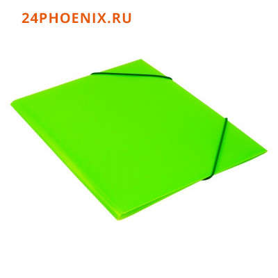 Папка на резинке А4 Double Neon DNE510LETT 0.5 мм салатовая, корешок 30мм (1131606) Бюрократ {Россия