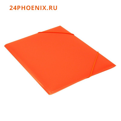 Папка на резинке А4 Double Neon DNE510OR 500мкм оранжевая, корешок 30мм (1131611) Бюрократ {Россия}