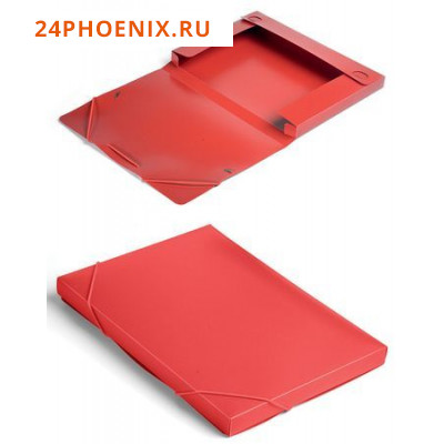 Папка-короб на резинке А4 -BA25/05RED пластиковый 0,5мм красный, корешок 25мм (816203) Бюрократ {Рос