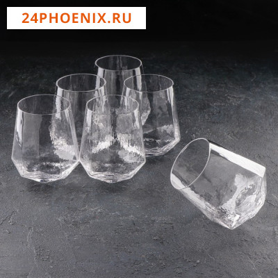 Набор стеклянных стаканов Magistro «Дарио», 450 мл, 10×11,5 см, 6 шт, цвет прозрачный