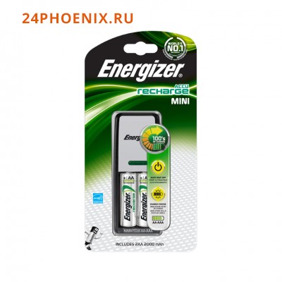 Energizer  Заряд.устр Сharger Mini + AA-2  аккумулятор 2000 mAh  /4