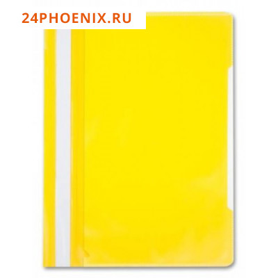Скоросшиватель А4 пластиковый с карманом на лицевой стороне желтый PS-K20yel (816317) Бюрократ {Росс