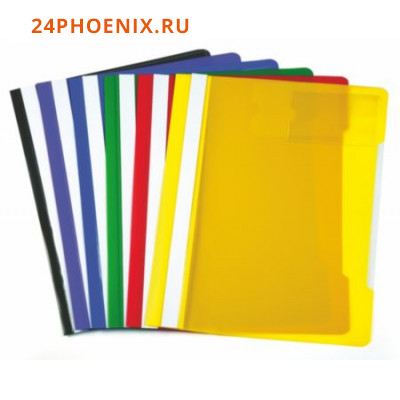 Скоросшиватель А4 пластиковый с кармашком для визитки фиолетовый PS-V20vio (816329) Бюрократ {Россия