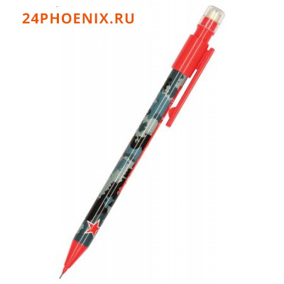 Авт. карандаш 0,7 мм "Happy Graphix. Military blue" чернографитовый с ластиком 21-0042/06 Bruno Visc